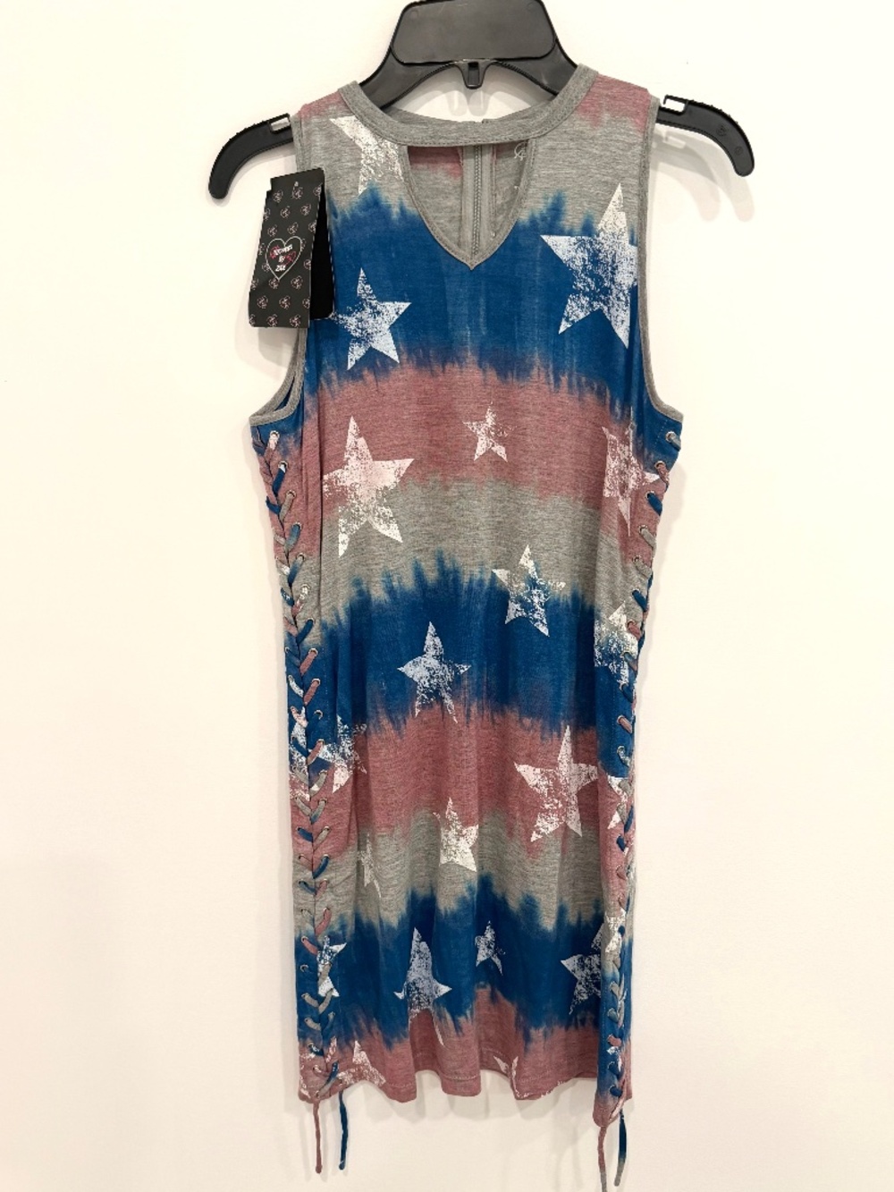 NWT Flowers by Zoe Dress - Girl’s size XL (12-14) Patriotic Stars and Stripes
